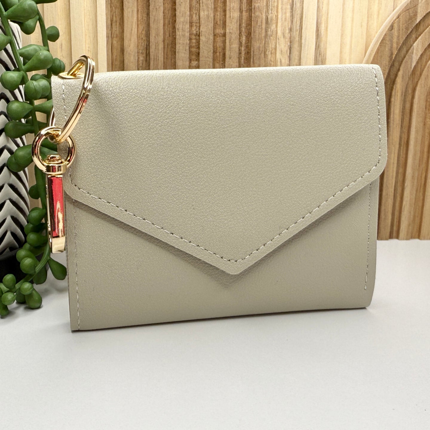 Greige Tri-Fold Wallet